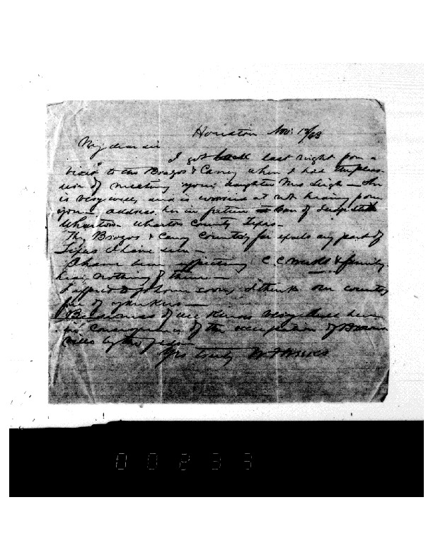 William F. Weeks to John C. Moore, November 18, 1863, Weeks Family
Papers, Reel 18, Frame
233.pdf