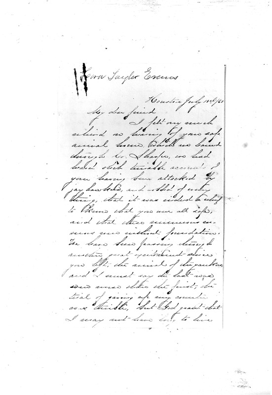 Cara Taylor Evans to Sarah Avery, July 18, 1865, Avery Family Papers,
Records of the Antebellum Southern Plantations, Series J, Part 5, Reel
11, Frames 673 to
676.pdf