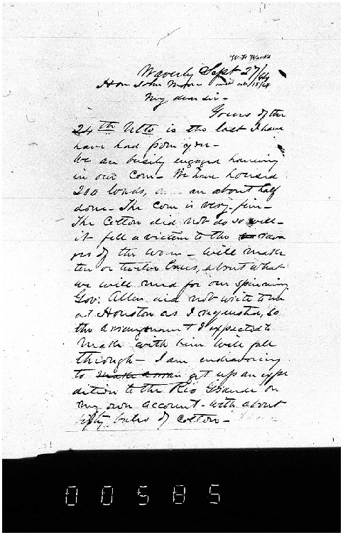 WF Weeks to John Moore, September 27, 1864, Weeks Family Papers, Reel
18, Frames
585ff.pdf