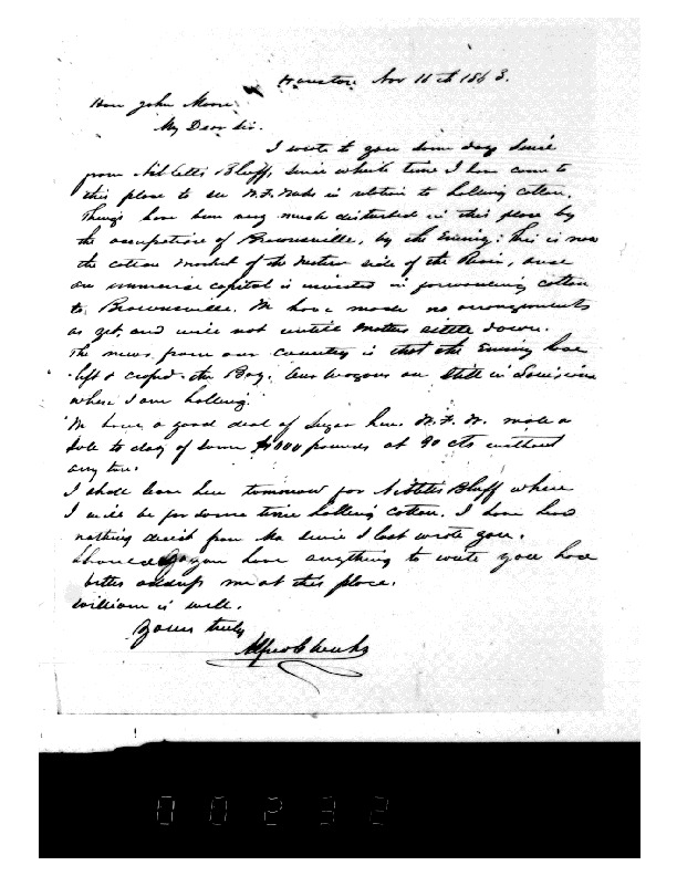 Alfred C. Weeks to John C. Moore, November 16, 1863, Weeks Family
Papers, Reel 18, Frame
232.pdf